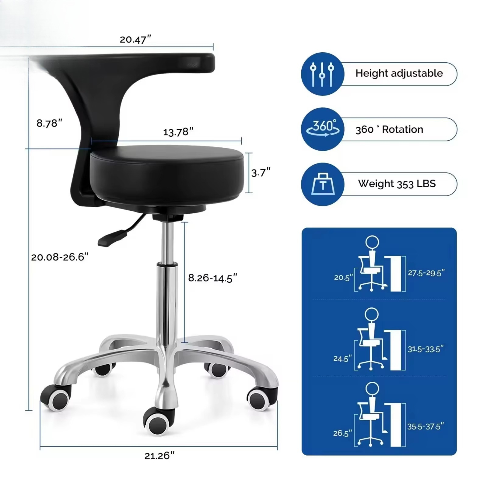Nordic Minimalist Commercial M - Office Stool recension och pris