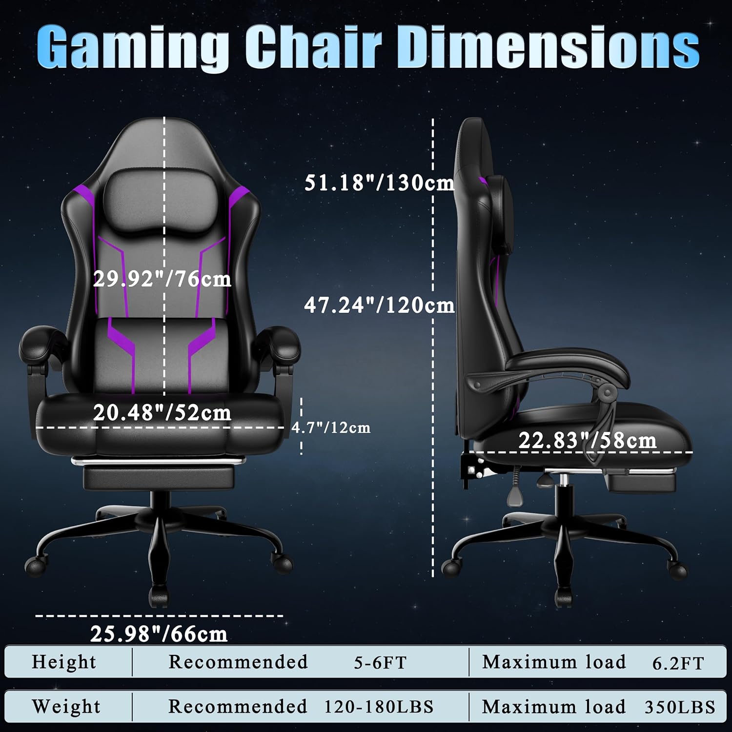 Ergonomic Gaming Chair with Po - Office Chair Cushion recension och pris