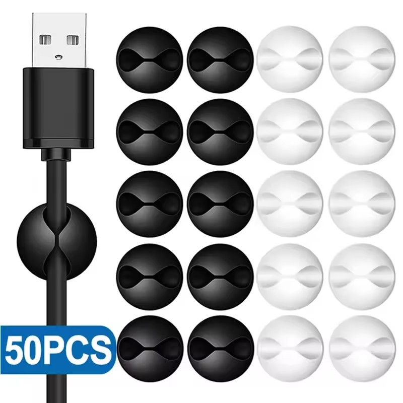 5/50Pcs Desktop Wall Cable Cli - Desk Organizer recension och pris