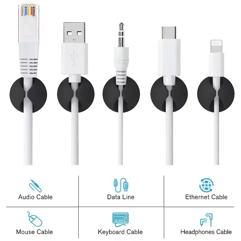 5/50Pcs Desktop Wall Cable Cli - Desk Organizer recension och pris