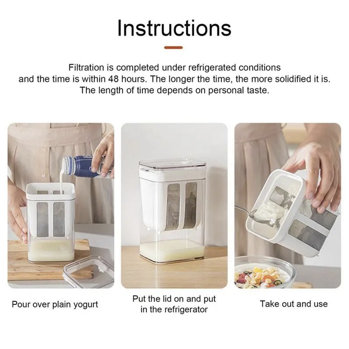 Yogurt Filter Food Strainer 11 - Partition Screen Divider recension och pris